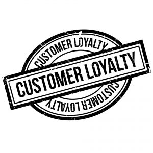 black and white customer loyalty logo