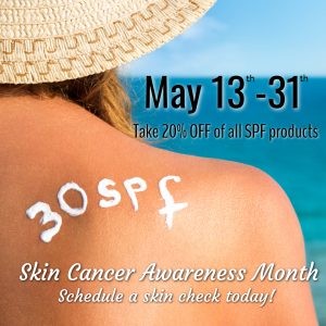 skin cancer awareness spa specials