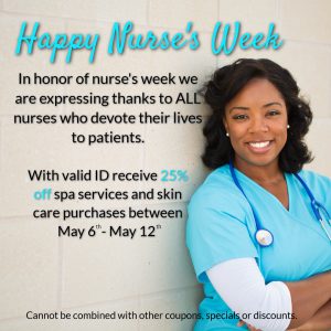 nurses week spa specials