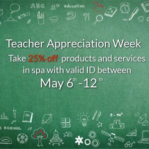 teacher appreciation week spa special