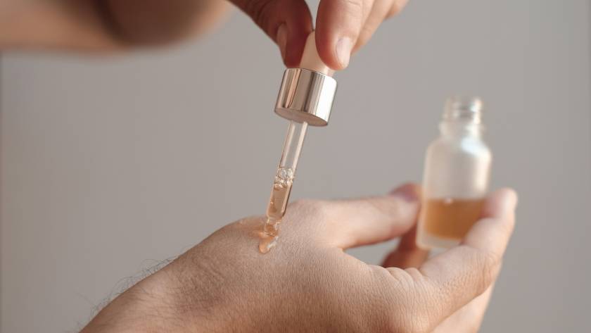Person applying oil